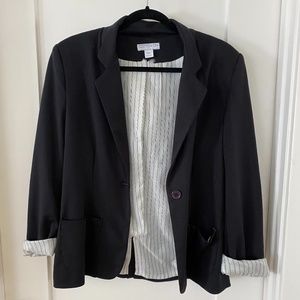 Black Blazer with Pinstripe Lining